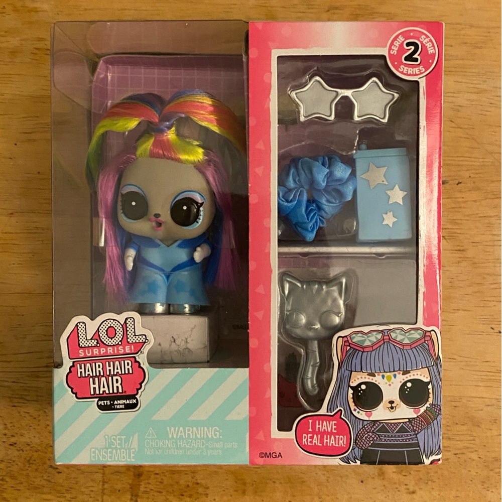 LOL SURPRISE mini pet doll with real hair. Brand new in box.